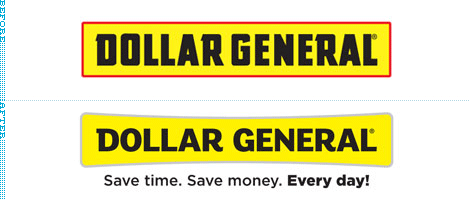 Dollar General Logo, Before and After