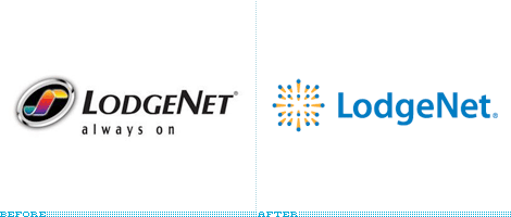 LodgeNet Logo, Before and After