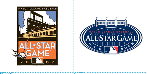 MLB All-Star Logo, Before and After
