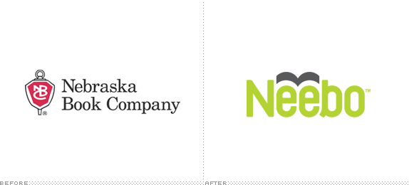 Nebraska Book Company Logo, Before and After