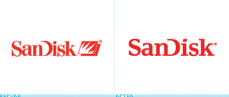 SanDisk Logo, Before and After