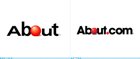 About.com Logo, Before and After