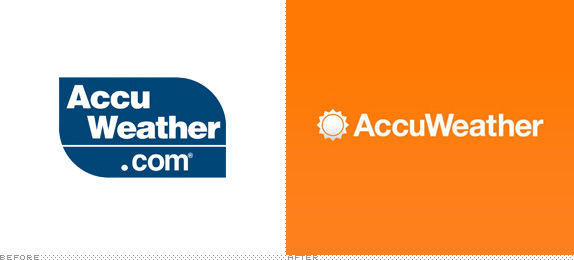 AccuWeather Logo, Before and After