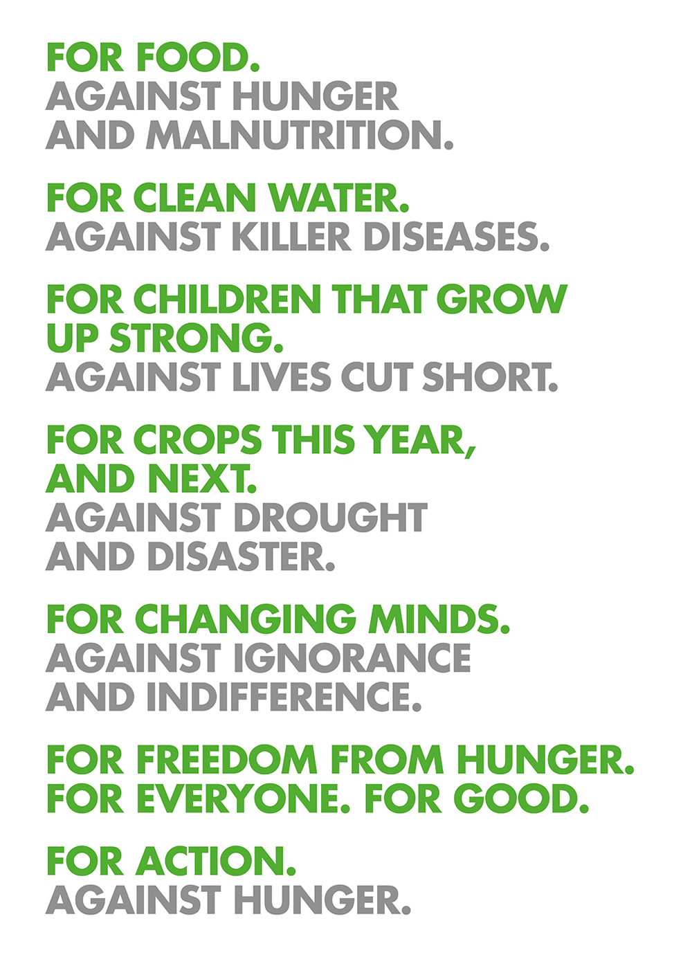 New Logo and Identity for Action Against Hunger by johnson banks