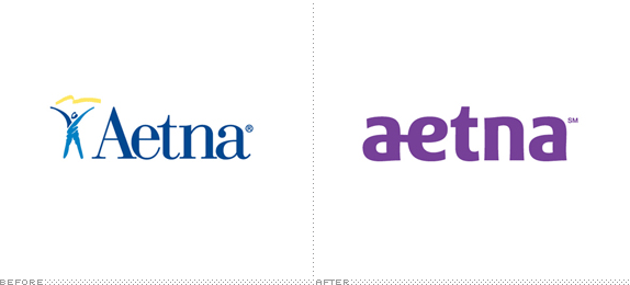 Aetna Logo, Before and After