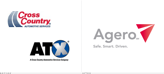 Agero Logo, Before and After