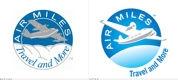 Air Miles Logo, Before and After