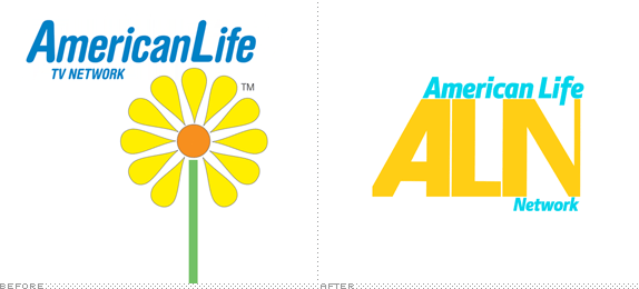 American Life Network Logo, Before and After