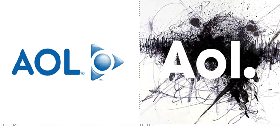 AOL Logo, Before and After