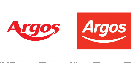 Argos Logo, Before and After