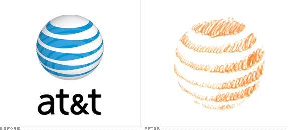 AT&T Logo, Before and After