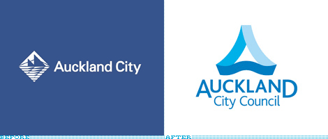 Auckland City Council Logo, Before and After