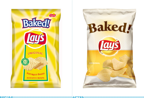 Baked Lay's Packaging, Before and After
