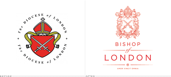 Bishop of London Logo, Before and After
