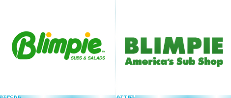 Blimpie Logo, Before and After