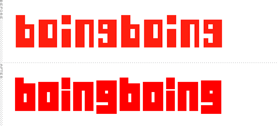 Boing Boing Logo, Before and After