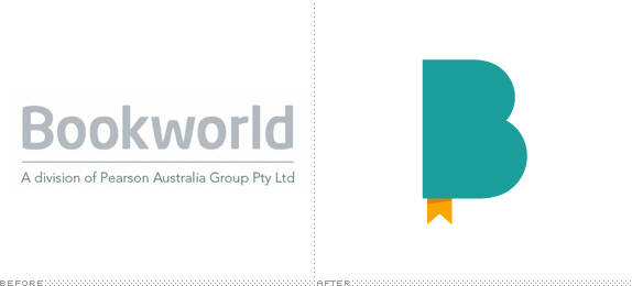 Bookworld Logo, Before and After