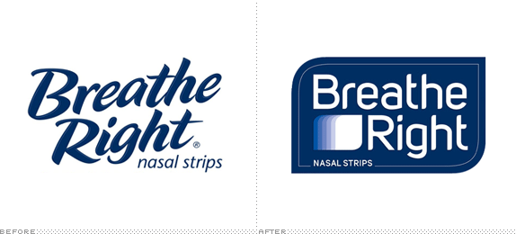 Breathe Right Logo, Before and After