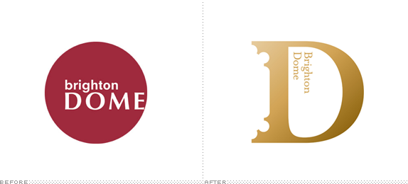 Brighton Dome Logo, Before and After