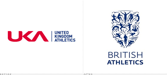 British Athletics Logo, Before and After