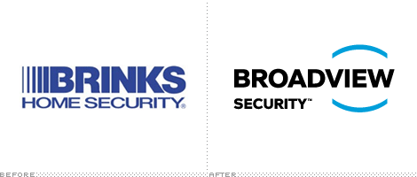 Broadview Security Logo, Before and After