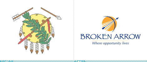 Broken Arrow Logo, Before and After