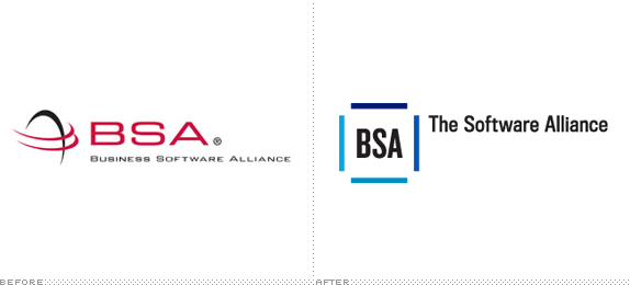 Business Software Alliance Logo, Before and After