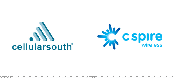 C Spire Logo, Before and After