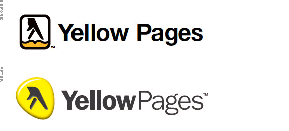 Yellow Pages Canada Logo, Before and After
