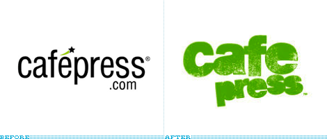 CafePress Logo, Before and After