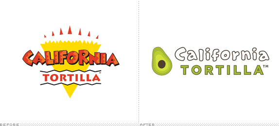 California Tortilla Logo, Before and After