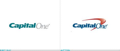 Capital One Logo, Before and After