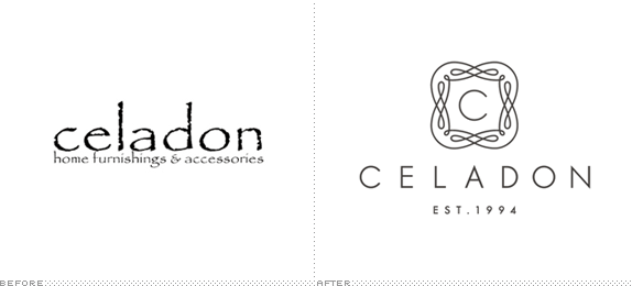 Celadon Logo, Before and After
