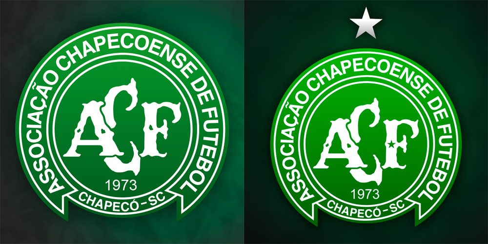 Chapecoense Logo gets Stars