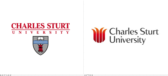Charles Sturt University Logo, Before and After