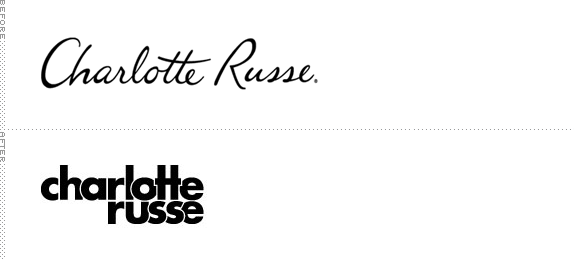 Charlotte Russe Logo, Before and After