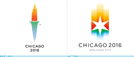 Chicago 2016 Logo Before and After