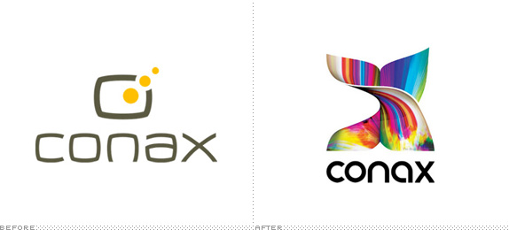 Conax Logo, Before and After