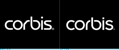 Corbis Logo, Before and After