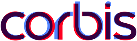 Corbis Logo, Before and After Overlay