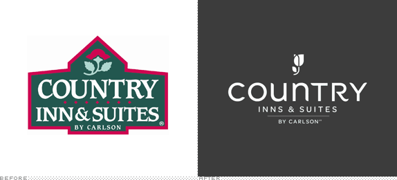 Country Inns & Suites Logo, Before and After