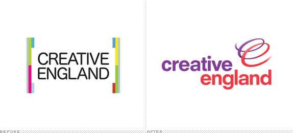 Creative England Logo, Before and After