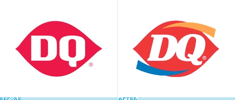 Dairy Queen Logo, Before and After