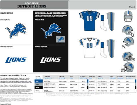 Detroit Lions, Logo Slick