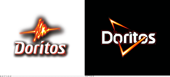 Doritos Logo, Before and After