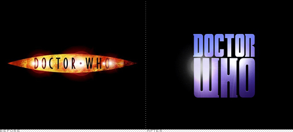 Doctor Who Logo, Before and After