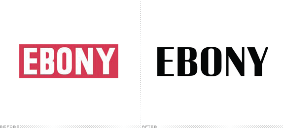 Ebony Logo, Before and After