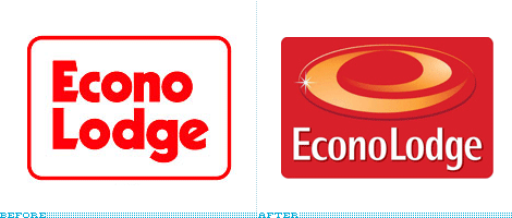Econolodge Logo, Before and After