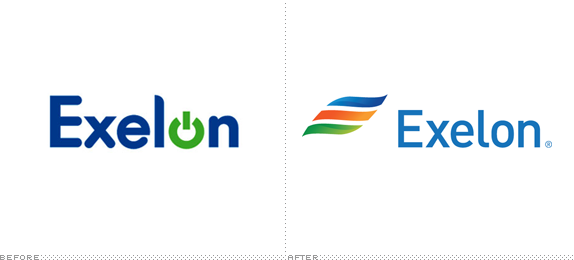 Exelon Logo, Before and After