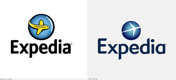 Expedia Logo, Before and After